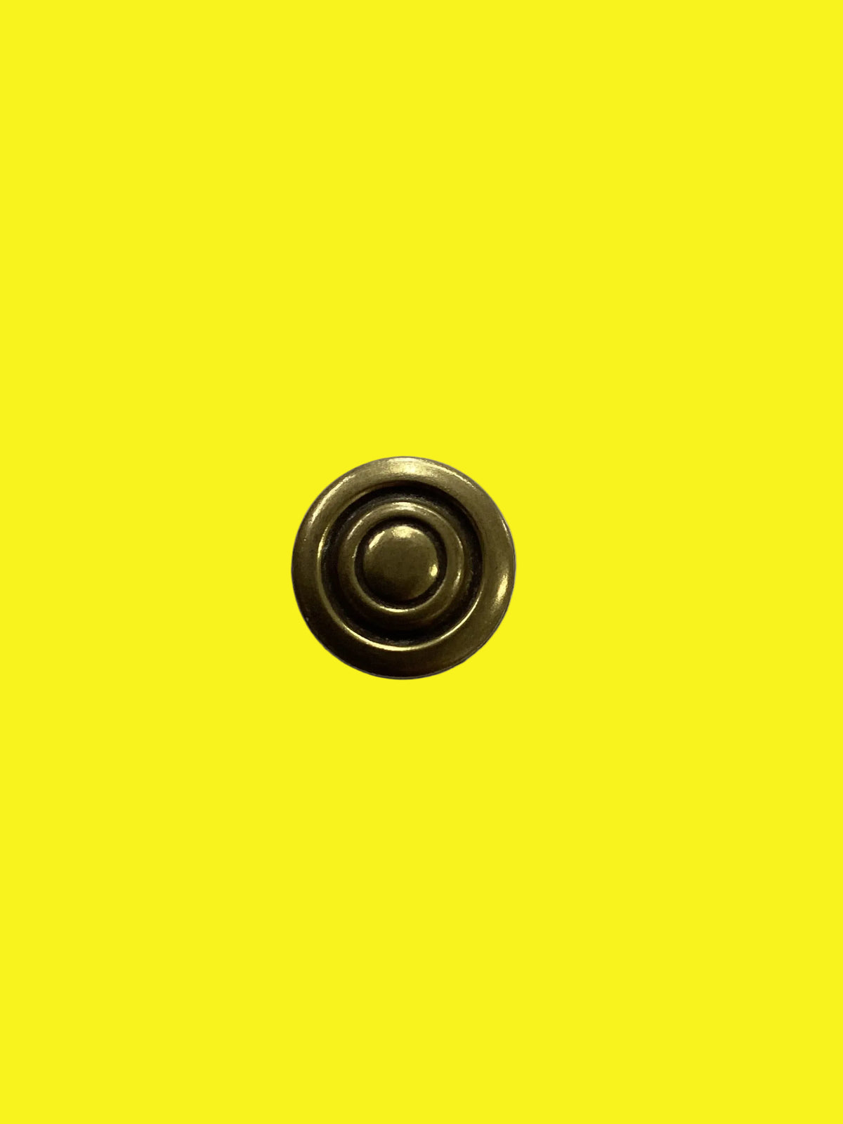 Round antique gold cabinet knob