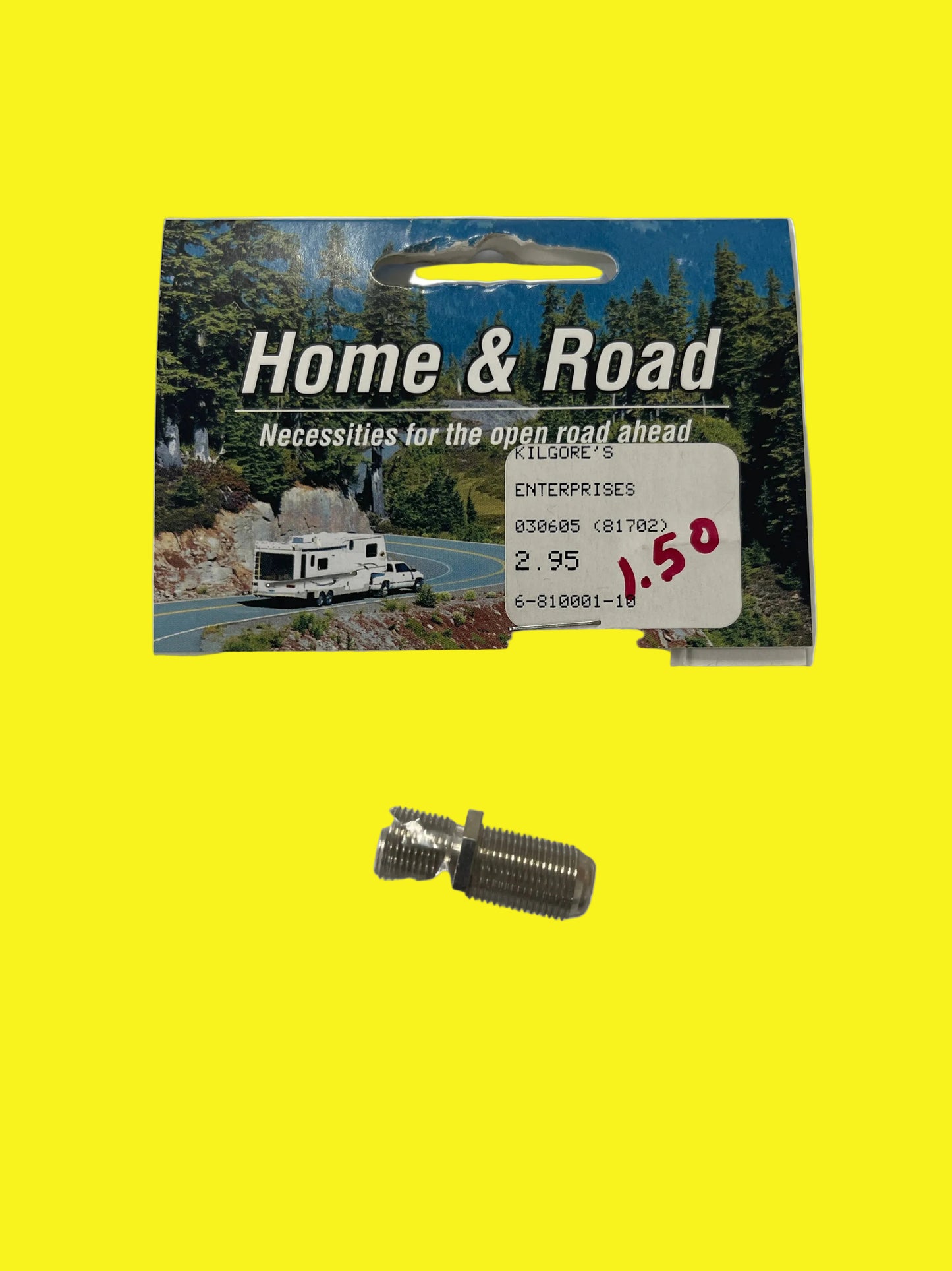 Coax adapter in retail packaging