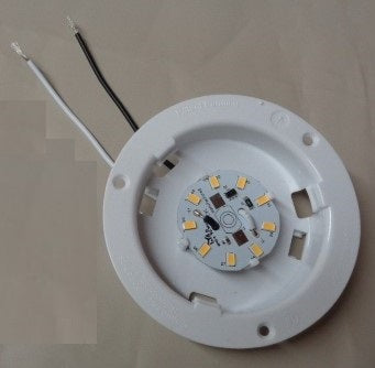 White LED recessed light with wire connectors