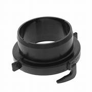 Black plastic hose adapter with bayonet hooks