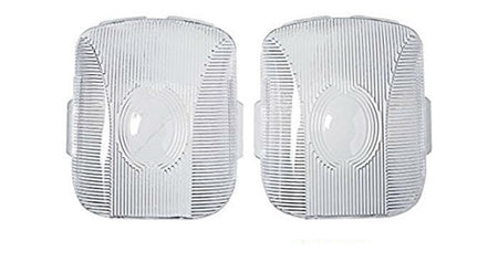 Two clear interior light lenses.