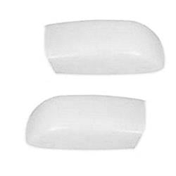Two white rectangular dome light lenses for vehicles