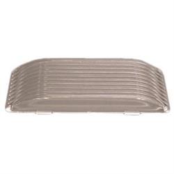 A clear, rectangular porch light lens with a snap-on design.