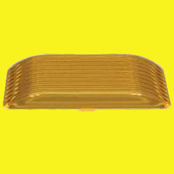 Rectangular amber replacement lens for rv porch light