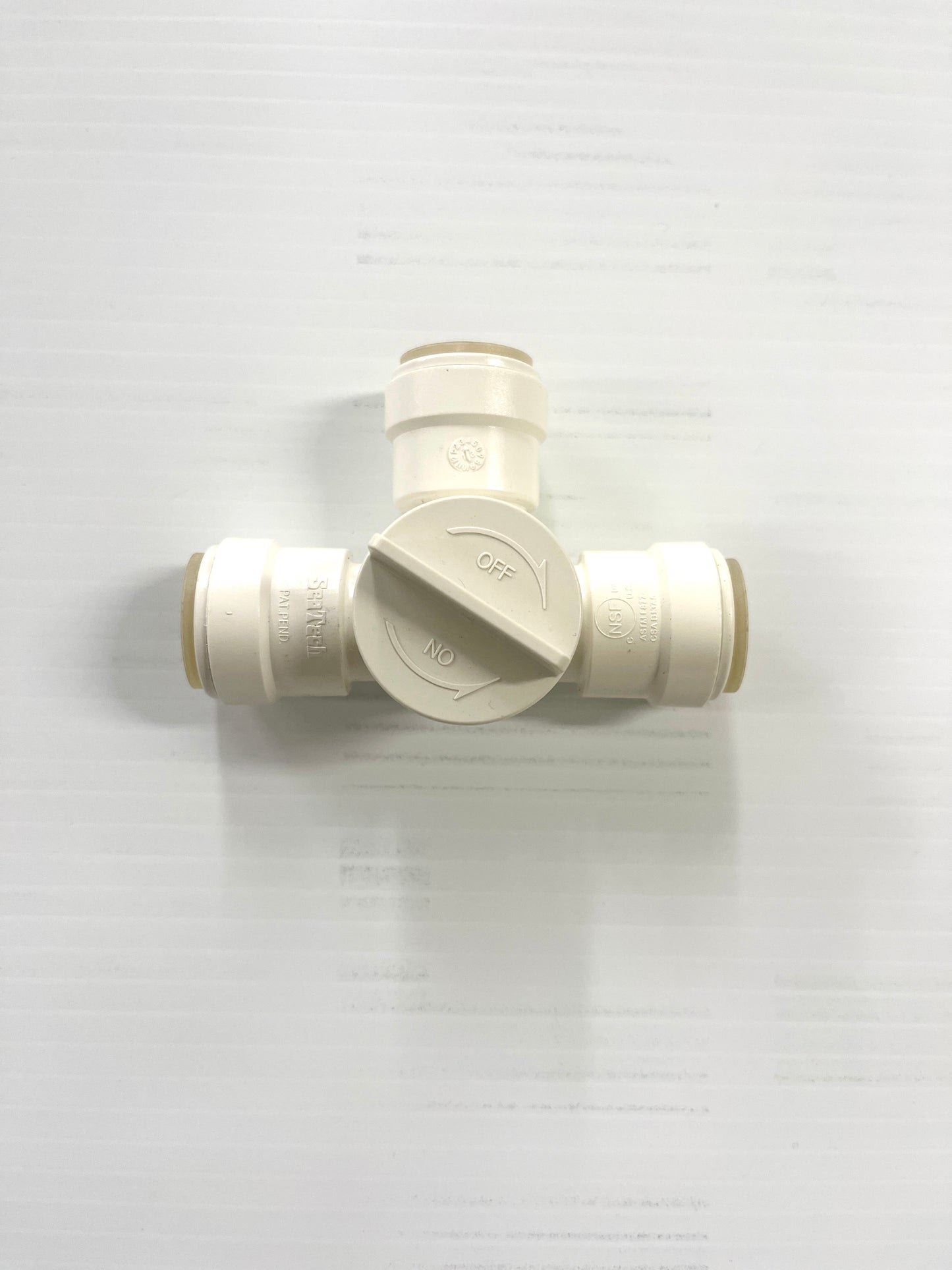 White 1/2" Female Quick Connect Copper Tube End x 1/2" Female Quick Connect Copper Tube End x 1/2" Female Quick Connect Copper Tube End