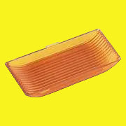A single amber-colored porch light lens.