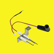 A water heater spark probe with wiring.