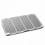 A white Dometic ceiling assembly return air grille for air conditioners.