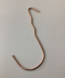A copper hook approximately 9 inches in length, isolated on a white background.