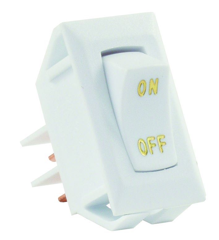 JR Products On/Off Rocker Switch, White