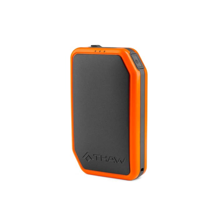 Gray and orange rechargeable hand warmer