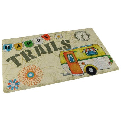 RV Dish Drying Mat 12" x 20" - Happy Trails