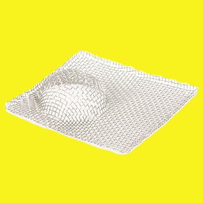 A square stainless steel insect screen.