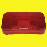 Red tail light replacement lens for motor vehicle