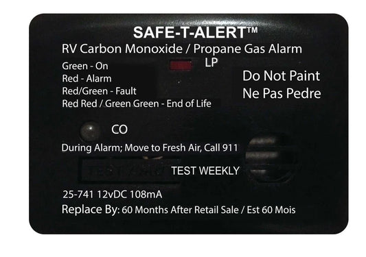 MTI Industries Mini Dual Carbon Monoxide/Propane Alarm, Black