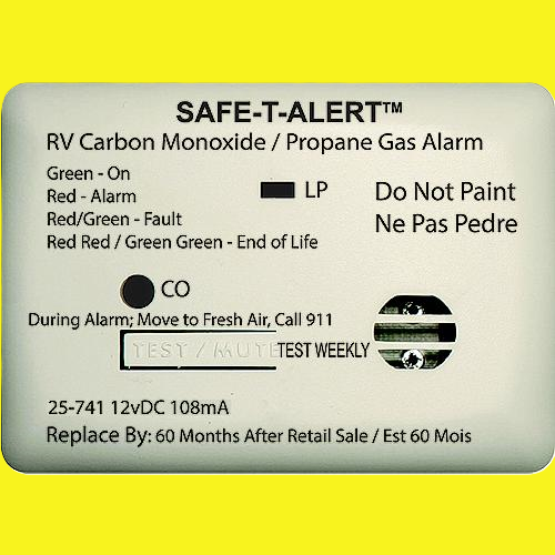 MTI Industries Mini Dual Carbon Monoxide/Propane Alarm, White
