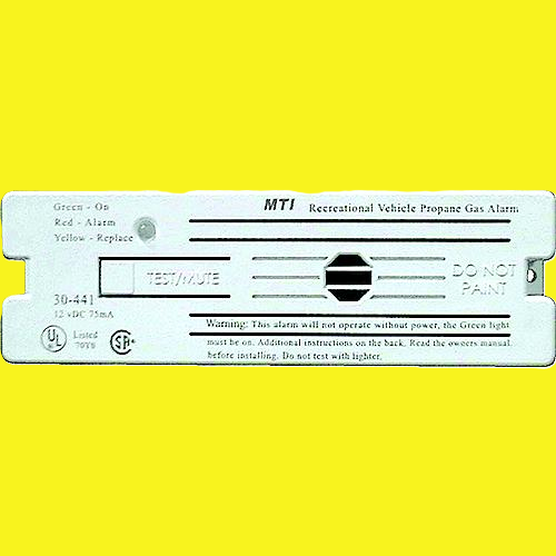 A white propane gas alarm