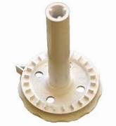 A white antenna directional handle. 