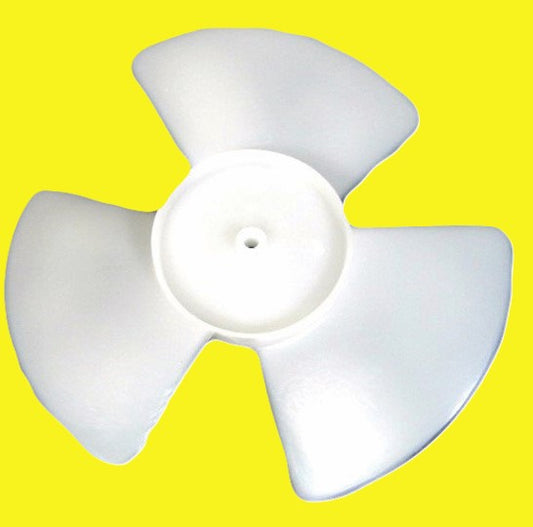 A white plastic roof vent fan on a yellow background.