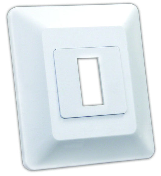 Single Switch Base & Face Plate, White