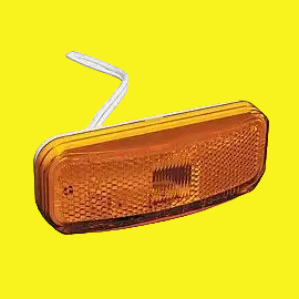 An amber colored clearance light