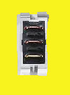 Electrical switch or socket on a yellow background