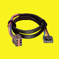 A black brake control harness with connectors at each end.