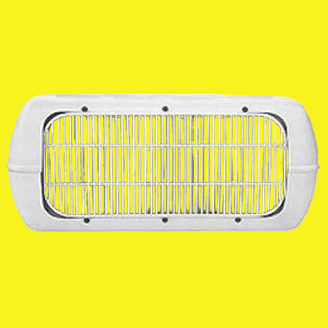 A white fin & coil shield for air conditioners