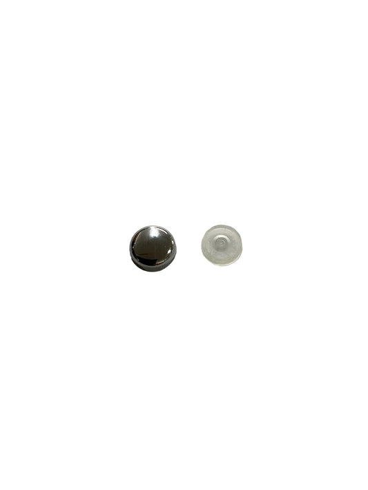 Round chrome screw or snap cover