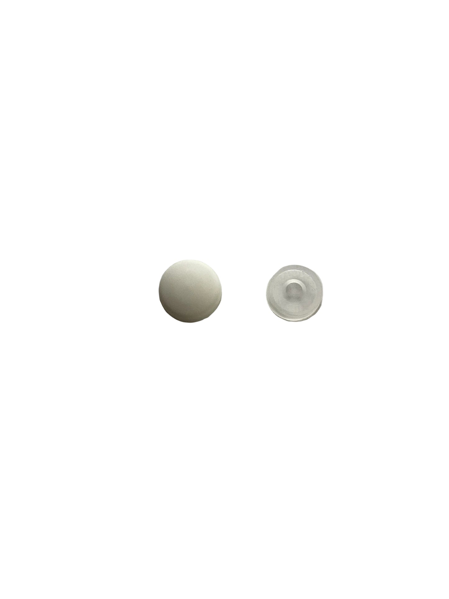 Round white screw or snap cover
