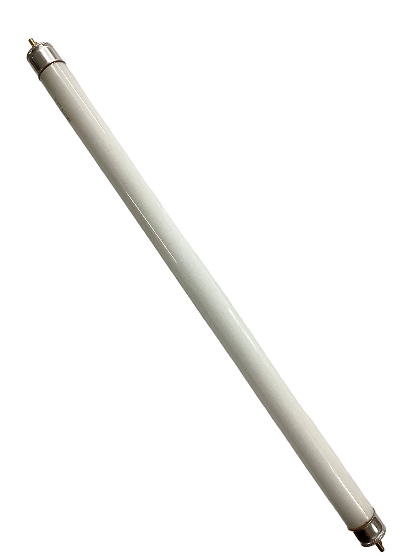 Fluorescent light bulb on a white background