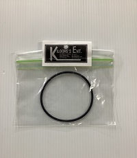 Black O-Ring in plastic bag on white background