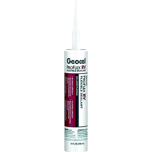 Geocel ProFlex RV clear flexible sealant tube on a white background
