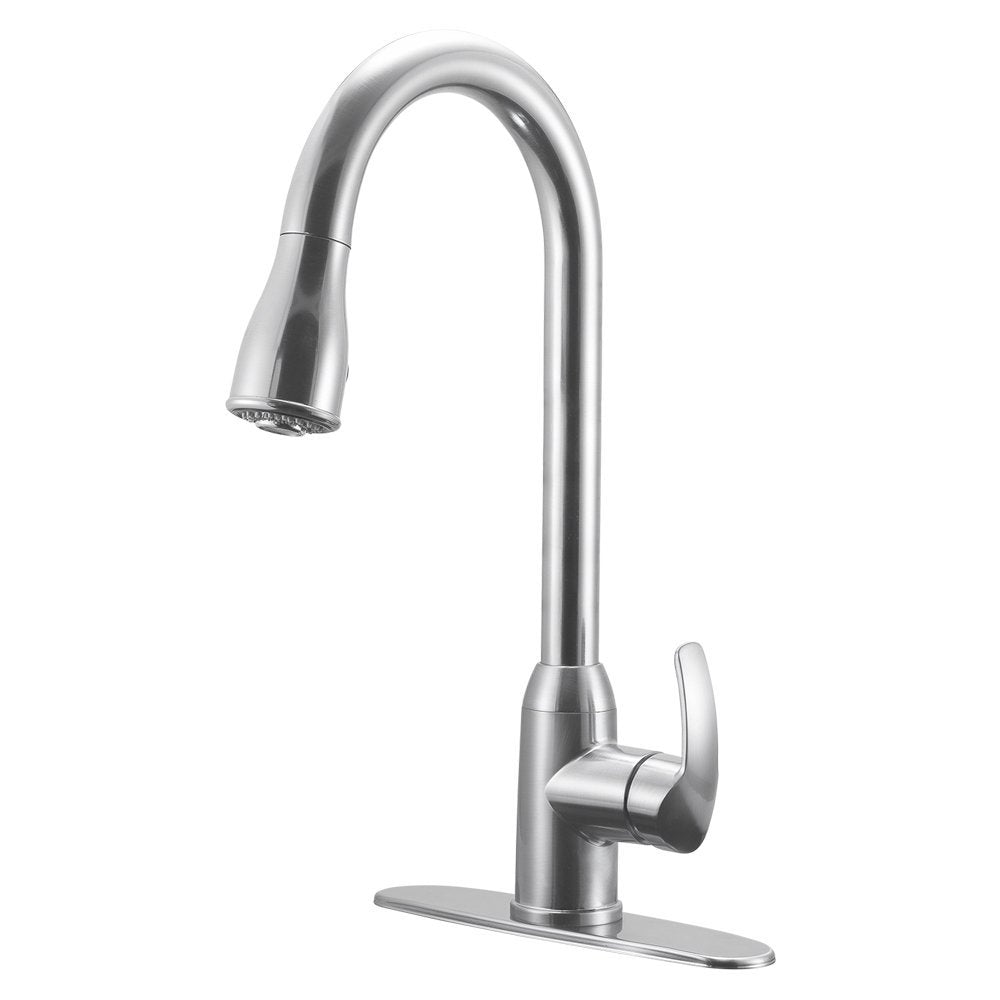 Dura Faucet Pull-Out Kitchen Faucet, Brushed Satin Nickel