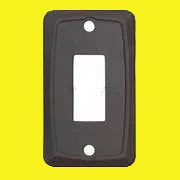 A brown switch plate cover