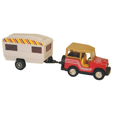 Toy jeep and camper