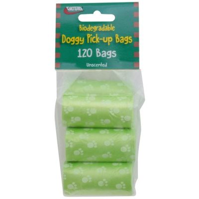Package of 6 rolls of green doggy pick-up bags