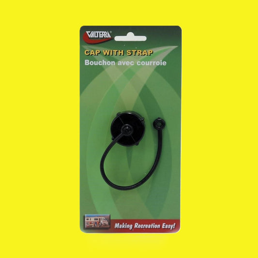 A small black sewer cap in green packaging 